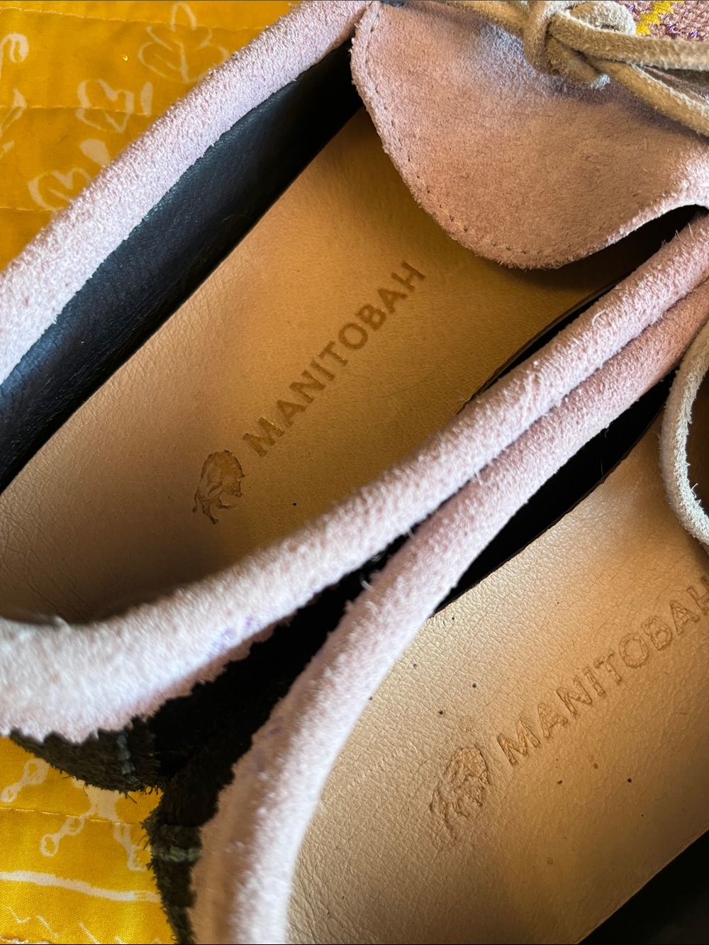 Manitobah mukluks Suede Moccasin Loafers with Embroidered Accents. - Picture 3 of 9